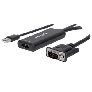 Manhattan 152426 kabeladapter 1 m USB Type-A + VGA (D-Sub) HDMI Svart