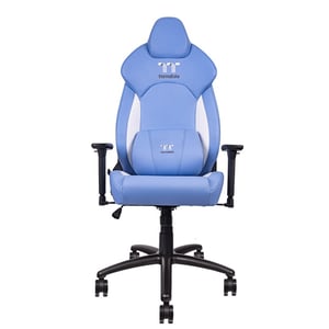 Thermaltake GGC-VCO-LWLWDS-01 Gaming-Stuhl Gaming-Stuhl Gepolsterte Sitzfläche Blau, Weiß