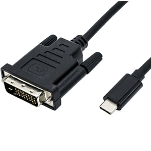 ROLINE 11045831 2 m DVI-D USB Type-C Czarny