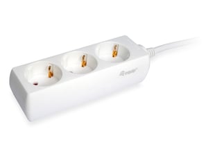 Equip 245550 1.5 m Power Strip, 3 Outlets, Indoor, White