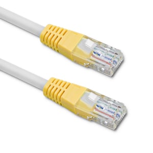 Qoltec 50360 nätverkskabel Vit, Gul 10 m Cat5 U/UTP (UTP)