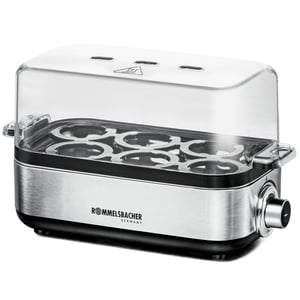 Rommelsbacher ER 600 6-Egg Egg Cooker. 400 W. Stainless steel, transparent
