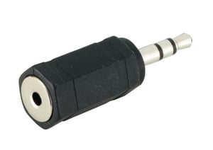 Microconnect AUDALX Adapter für 3,5-mm- und 2,5-mm-Kabel, schwarz