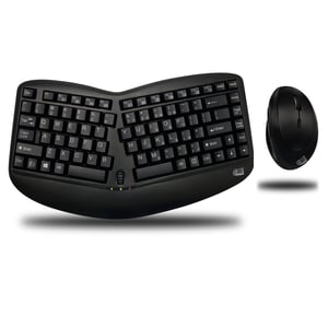 Adesso Tru-Form Media 1150 tangentbord Medföljande mus Universell RF-trådlös QWERTY Engelska Svart