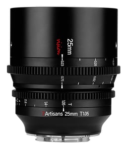 7Artisans 25 mm T1.05 Mirrorless-Objektiv für Kinoaufnahmen, schwarz