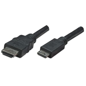 Manhattan 304955 HDMI-kabel 1,8 m HDMI typ A (standard) HDMI typ C (mini) Svart