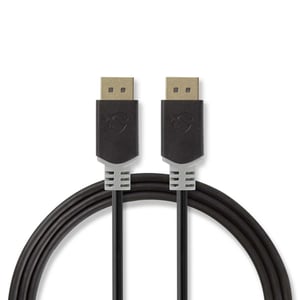 Nedis CCBW37014AT20 DisplayPort Cable, 2 m, Anthracite, Gray
