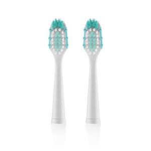 Eta ETA070990200 toothbrush replacement heads, 2-pack. Turquoise, White