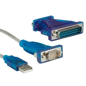 VALUE-konverteringskabel USB till seriell 1,8 m Grå