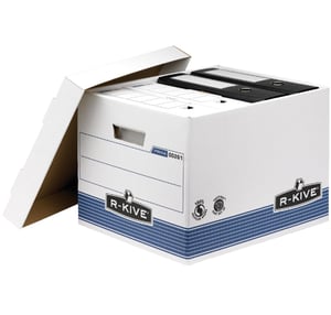 Fellowes 0026101 Dokumentenaufbewahrungsbox Blau, Weiß
