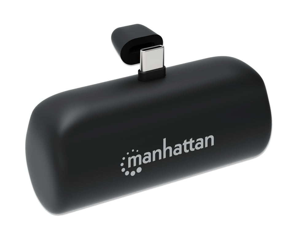 фото Зовнішній акумулятор (павербанк) Manhattan Powerbank 5000 USB-C Black (102612)