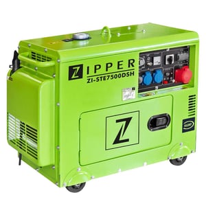 Zipper ZI-STE7500DSH agregat prądotwórczy 5700 W 14,5 l Diesel Jasnozielony