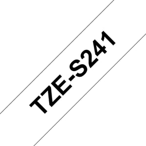 Brother TZE-S241 taśmy do etykietowania Czarny na białym TZ