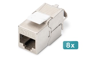 Digitus Moduł CAT 6A Keystone, ekranowany, beznarzędziowe złącze montażowe - 8 szt.