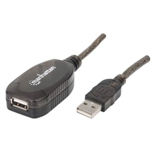 Manhattan 150958 20 m USB 2.0 USB-A Cable, Black