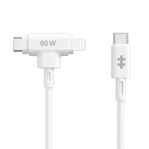 HYPER HyperJuice kabel USB USB 2.0 1,5 m USB C USB C/Lightning 60 W Biały