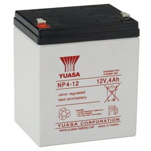 Yuasa NP4-12 Lead-Acid (VRLA) Battery, 12 V