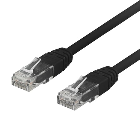 Deltaco TP-603S kabel sieciowy Czarny 0,3 m Cat6 U/UTP (UTP)