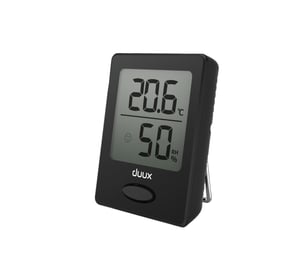 Duux DXHM02 Temperatur- und Luftfeuchtigkeitssensor für den Innenbereich – Freistehender Temperatur- und Luftfeuchtigkeitssensor