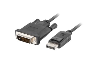 Lanberg CA-DPDV-10CU-0010-BK adapter kablowy 1 m DisplayPort DVI-D Czarny