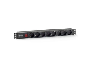 Equip 333283 Power Distribution Unit (PDU) with 8 x Network Outlets, 1U, Black