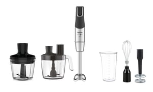 Tefal HB95LD 0,8 l Handmixer 1200 W Edelstahl, Schwarz