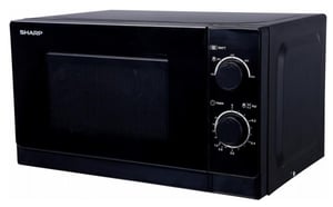 Sharp Home Appliances R-200BKW kuchenka mikrofalowa Czarny Blat 20 l 800 W