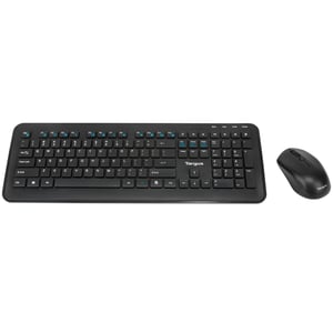 Targus AKM610ES klawiatura Dołączona myszka Uniwersalne RF Wireless Hiszpański Czarny