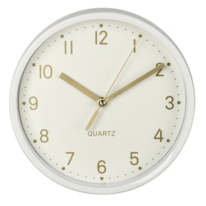 Hama Golden Kvartsur Rund Vit