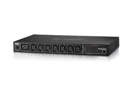 ATEN PE8208G-ATB-G rozdzielacz zasilania PDU 8 x gniazdo sieciowe 1U Czarny