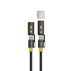 4smarts 541240 kabel USB USB 3.2 Gen 1 (3.1 Gen 1) 1,5 m USB C 480 Gbit/s Czarny, Żółty