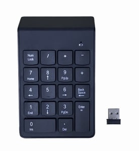 Gembird KPD-W-02 Ziffernblock für Laptop/PC, Bluetooth, schwarz
