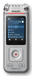 Philips DVT4115 Digital Voice Tracer Speicherkarte Chrom, Silber