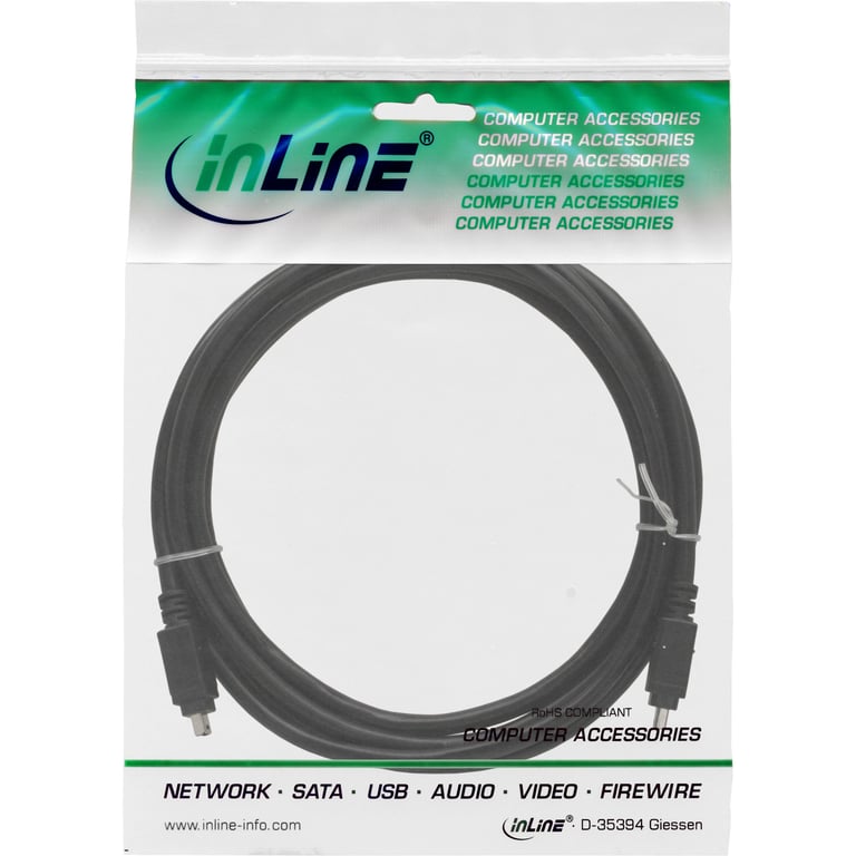 InLine 34443 kabel firewire 3 m Czarny