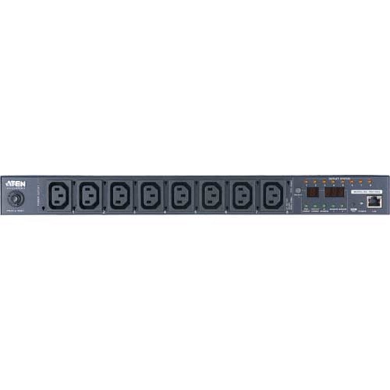 ATEN PE8108G rozdzielacz zasilania PDU 8 x gniazdo sieciowe 1U Czarny