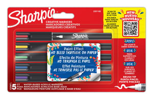 Sharpie 2201182 marker 5 szt. Końcówka pędzlowa Niebieski, Zielony, Czerwony, Fioletowy, Żółty