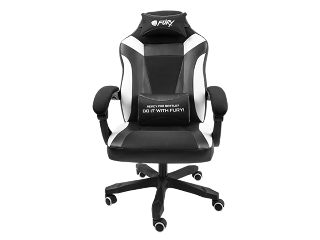 FURY Avenger M+ Uniwersalny fotel dla gracza Obite siedzisko Czarny, Biały