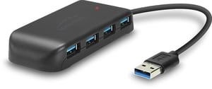 SPEEDLINK SL-140108-BK USB 3.2 Gen 1 (3.1 Gen 1) Type-A Hubs and Concentrators, 5000 Mbit/s, Black