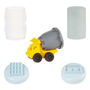 MGA Entertainment Wonder Factory Never Dry Sand Construction Trucks - Blue + Cement Mixer
