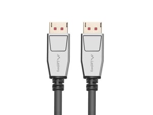 Lanberg CA-DPDP-20CU-0005-BK kabel DisplayPort 0,5 m Czarny, Srebrny
