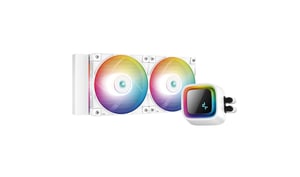 DeepCool LS520 WH All-in-one-vätskekylare för processor, 12 cm, vit, 1 st.