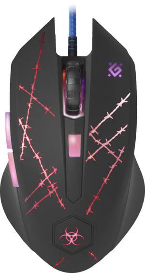 Defender Forced GM-020L myszka Gaming Oburęczny USB Typu-A Optyczny 3200 DPI