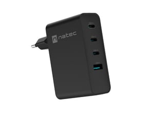 NATEC NUC-2234 Portable Device Charger for Laptops and Smartphones, Black, AC Power, Fast Charging, Internal