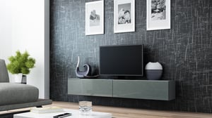 Cama Szafka RTV VIGO '180' 30/180/40 szary/szary połysk