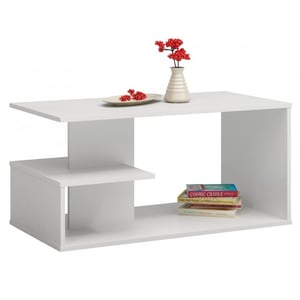 Topeshop DALLAS WHITE COFFEE TABLE Free-form design 1 x leg