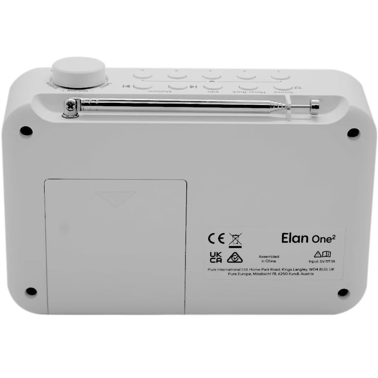 Pure Elan One 2 Przenośny Cyfrowy Biały