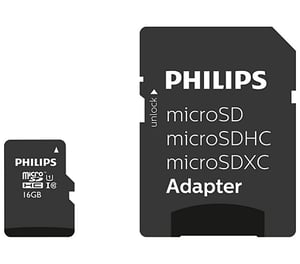 Philips FM16MP45B/00 16-GB-MicroSDHC-Flash-Speicherkarte, UHS-I, Klasse 10