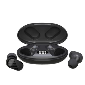 Savio TWS-10 Kabellose Kopfhörer True Wireless Stereo (TWS) In-Ear-Kopfhörer Anrufe/Musik/Sport/Alltag USB Typ C Bluetooth Schwarz