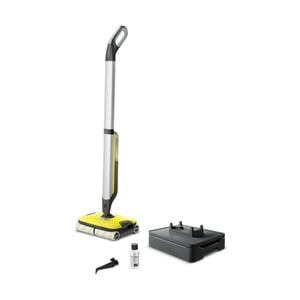 Kärcher FC 7 Cordless Electric Broom Battery-Powered Wet and Dry Bagless Silver, Yellow
