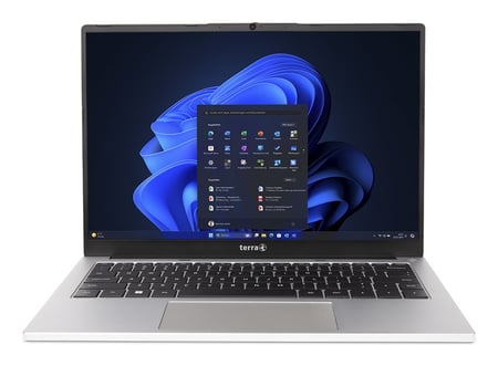 TERRA MOBILE 1410M US Intel Core Ultra 5 125U Laptop 35,6 cm (14") WUXGA 16 GB DDR5-SDRAM 500 GB SSD Windows 11 Pro Czarny, Srebrny Niemiecki